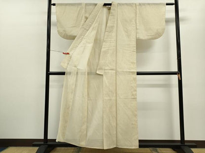 平和屋着物＊夏物 紗紬 立涌文様 正絹 逸品 CABB9788ze