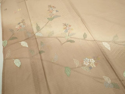 平和屋着物＊夏物 中国三大刺繍 スワトウ刺繍 訪問着 紗 総刺繍 枝花文 暈し染め 正絹 逸品 CABB9791ze