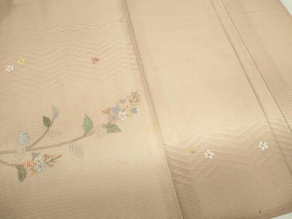 平和屋着物＊夏物 中国三大刺繍 スワトウ刺繍 訪問着 紗 総刺繍 枝花文 暈し染め 正絹 逸品 CABB9791ze