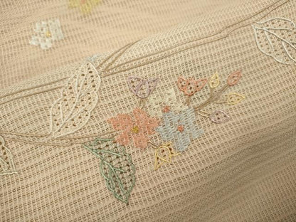 平和屋着物＊夏物 中国三大刺繍 スワトウ刺繍 訪問着 紗 総刺繍 枝花文 暈し染め 正絹 逸品 CABB9791ze