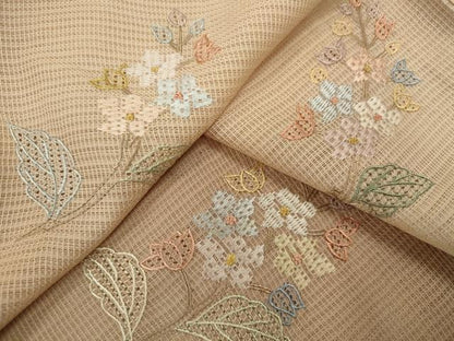 平和屋着物＊夏物 中国三大刺繍 スワトウ刺繍 訪問着 紗 総刺繍 枝花文 暈し染め 正絹 逸品 CABB9791ze