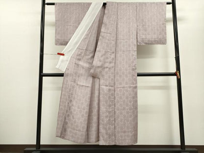 平和屋着物＊夏物 小紋 紗 市松格子吉祥文 正絹 逸品 未使用 CABB9803ze