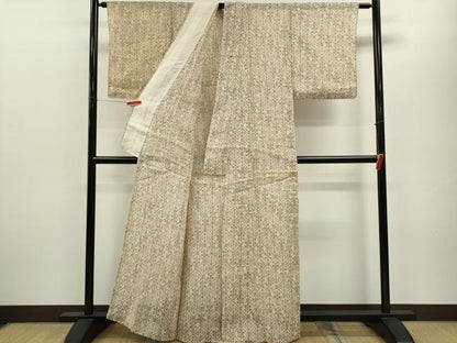 平和屋着物＊夏物 小千谷ちぢみ 菱吉祥文 麻 逸品 CABB9804ze