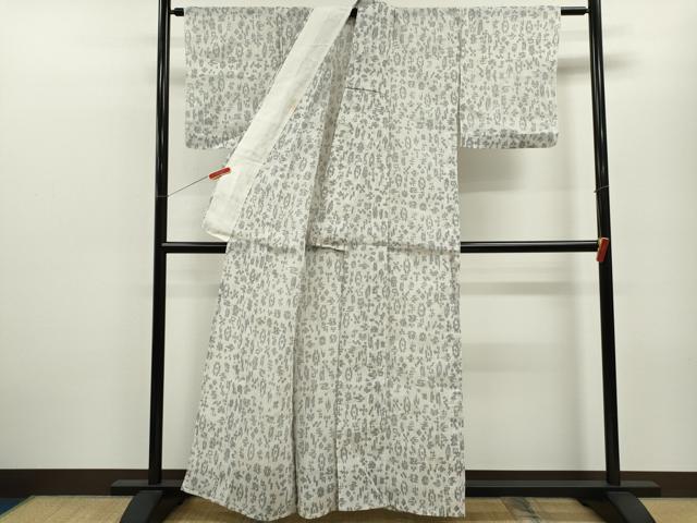 平和屋着物＊夏物 小千谷ちぢみ 琉球絣文様 麻 逸品 CABB9806ze