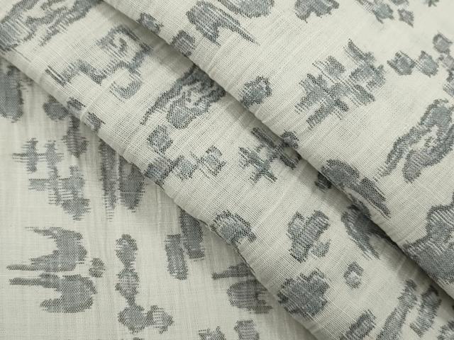 平和屋着物＊夏物 小千谷ちぢみ 琉球絣文様 麻 逸品 CABB9806ze