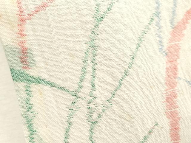平和屋着物＊夏物 小千谷ちぢみ 吉祥文 麻 逸品 CABB9809ze