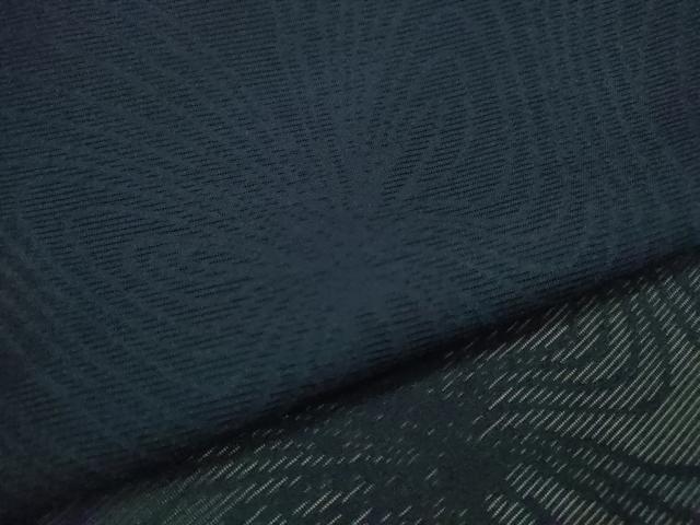 平和屋着物＊夏物 色無地 絽 舞蝶紋紗 濃藍色 正絹 逸品 CABB9811ze