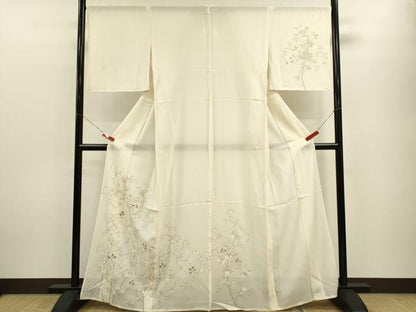 平和屋着物＊夏物 訪問着 絽 更紗花唐草文 金彩 正絹 逸品 CABB9812ze