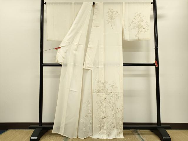 平和屋着物＊夏物 訪問着 絽 更紗花唐草文 金彩 正絹 逸品 CABB9812ze