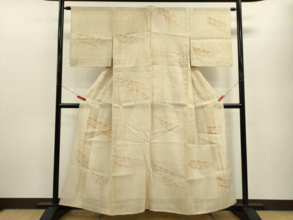 平和屋着物＊夏物 竹絲布紬 作家物 竹 証紙付き 正絹 逸品 CABB9813ze