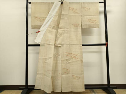 平和屋着物＊夏物 竹絲布紬 作家物 竹 証紙付き 正絹 逸品 CABB9813ze