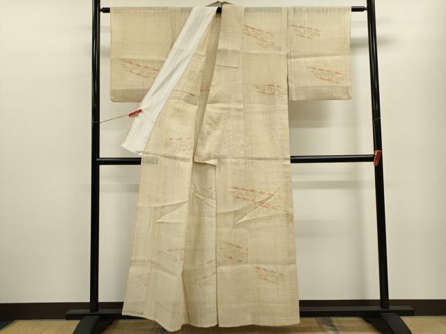 平和屋着物＊夏物 竹絲布紬 作家物 竹 証紙付き 正絹 逸品 CABB9813ze