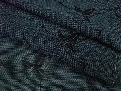 平和屋着物＊夏物 結城紬 夏結城 100亀甲 花唐草文 正絹 逸品 未使用 CABB9817ze