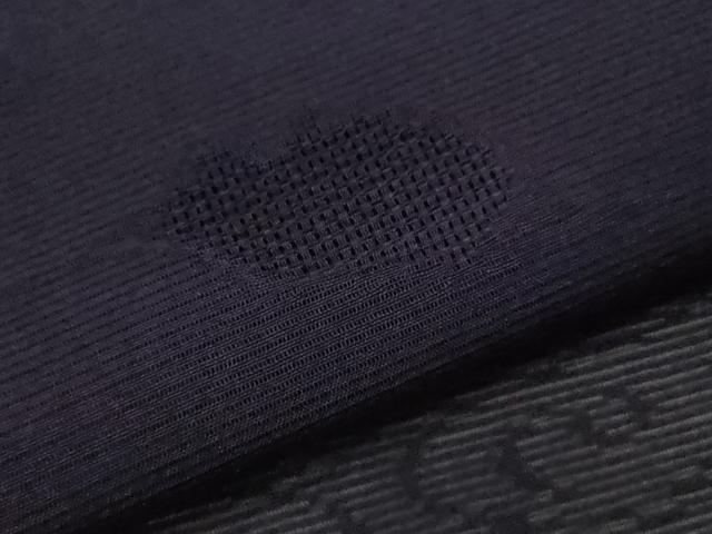 平和屋着物＊夏物 色無地 流水紋紗 深紫色 正絹 逸品 CABB9818ze