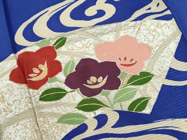 平和屋着物＊夏物 小振袖 絽 流水地紙草花文 正絹 逸品 CABB9820ze