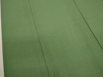 平和屋着物＊夏物 色無地 縦絽 柳染色 正絹 逸品 CABB9822ze