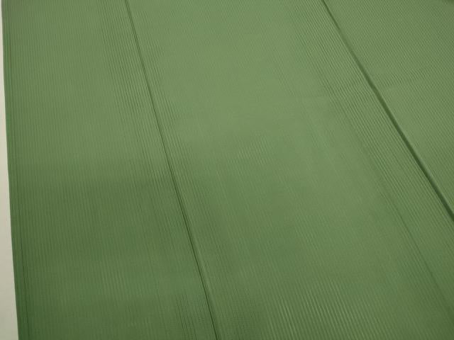 平和屋着物＊夏物 色無地 縦絽 柳染色 正絹 逸品 CABB9822ze