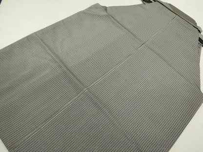 平和屋着物＊夏物　男性　馬乗り袴　縦絽　縞　正絹　逸品　CABB9844ze