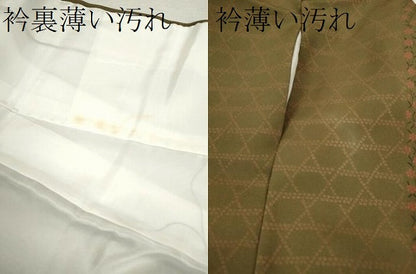 平和屋着物■上質な小紋 籠目草花間道 正絹 逸品 CABB9904ze
