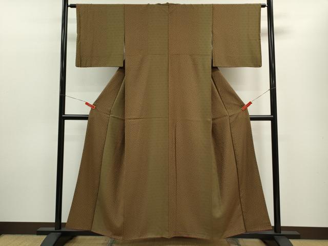 平和屋着物■上質な小紋 籠目草花間道 正絹 逸品 CABB9904ze