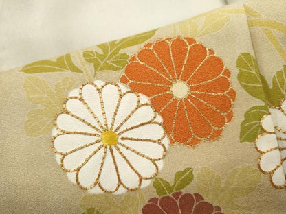 平和屋着物■訪問着 駒刺繍 花籠文 暈し染め 金彩 正絹 逸品 CABB9906ze