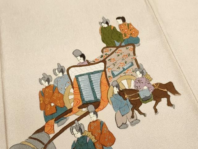 平和屋着物■訪問着 大名行列 正絹 逸品 CABB9916ze