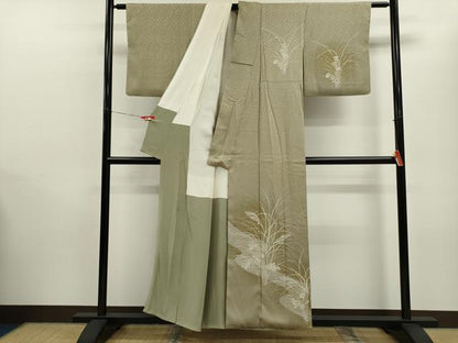 平和屋着物■訪問着 草花文 暈し染め 正絹 逸品 CABB9934ze