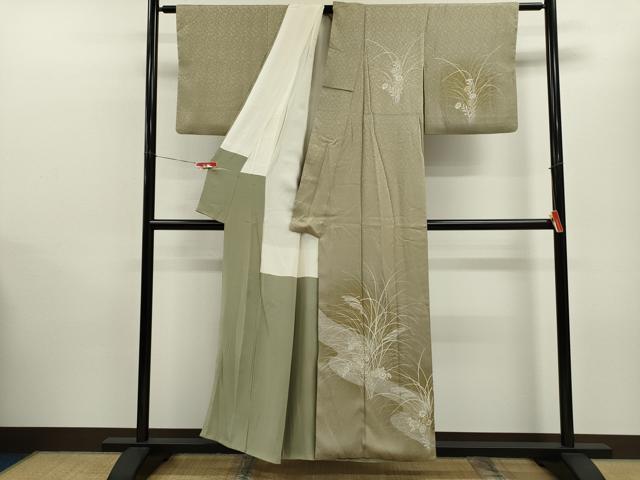 平和屋着物■訪問着 草花文 暈し染め 正絹 逸品 CABB9934ze