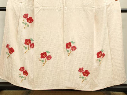 平和屋着物■訪問着 駒刺繍 絞り 枝花文 正絹 逸品 CABB9935ze