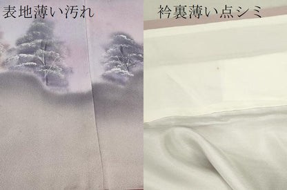 平和屋着物■訪問着 手描き 遠山風景文 暈し染め 正絹 逸品 CABB9942ze
