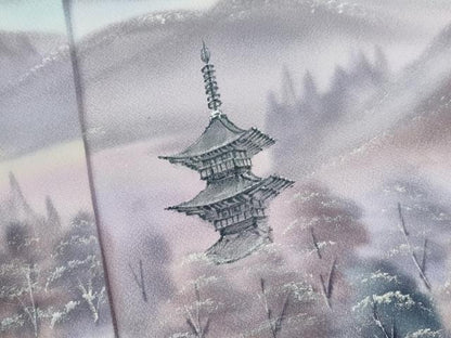平和屋着物■訪問着 手描き 遠山風景文 暈し染め 正絹 逸品 CABB9942ze