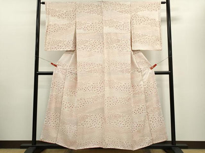 平和屋着物■上質な小紋 切嵌吉祥梅文 正絹 逸品 CABB9946ze