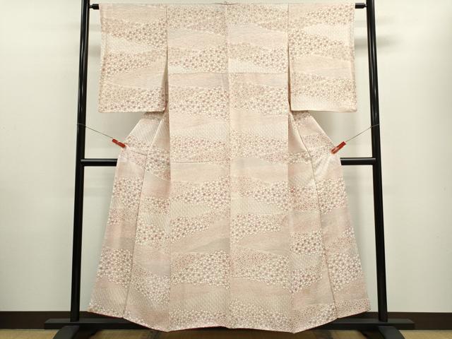 平和屋着物■上質な小紋 切嵌吉祥梅文 正絹 逸品 CABB9946ze