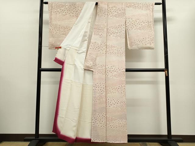 平和屋着物■上質な小紋 切嵌吉祥梅文 正絹 逸品 CABB9946ze
