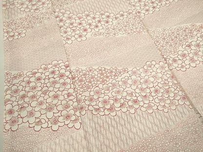 平和屋着物■上質な小紋 切嵌吉祥梅文 正絹 逸品 CABB9946ze