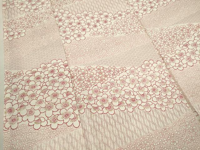 平和屋着物■上質な小紋 切嵌吉祥梅文 正絹 逸品 CABB9946ze