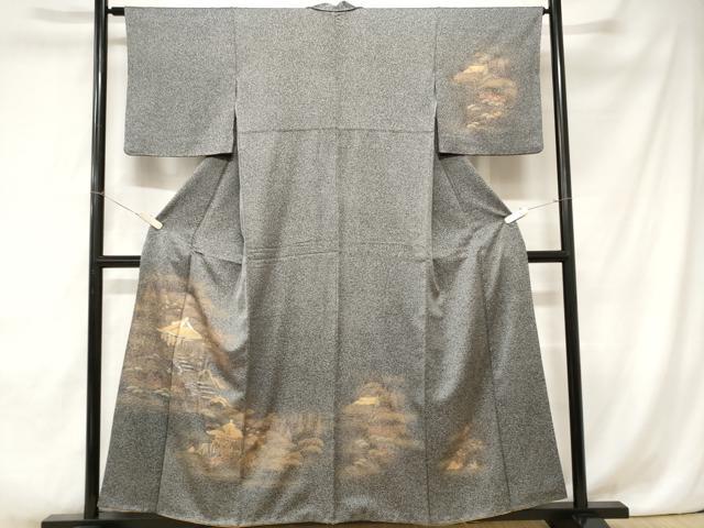 平和屋着物■訪問着 風景文 金彩 正絹 逸品 CABC0040ev