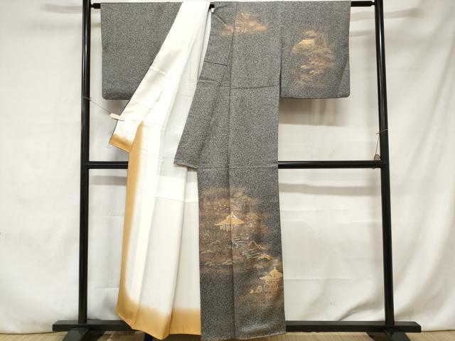 平和屋着物■訪問着 風景文 金彩 正絹 逸品 CABC0040ev