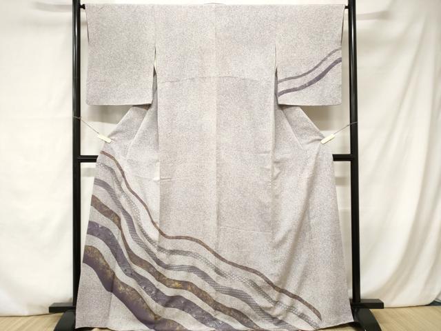 平和屋着物■訪問着 扇面七宝立涌花文 金銀彩 正絹 逸品 CABC0103ev