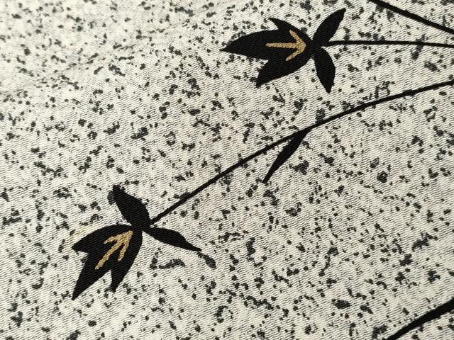 平和屋着物■上質な小紋 草花文 たたき染め 金彩 正絹 逸品 CABC0122ev