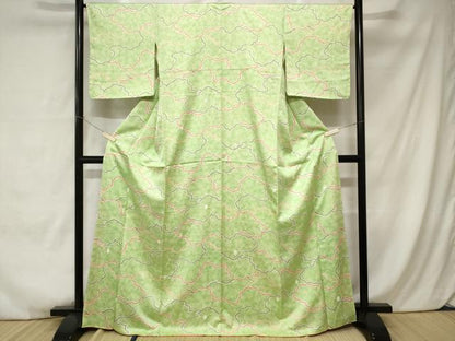 平和屋着物■上質な小紋 絞り 雲重ね文 正絹 逸品 CABC0125ev