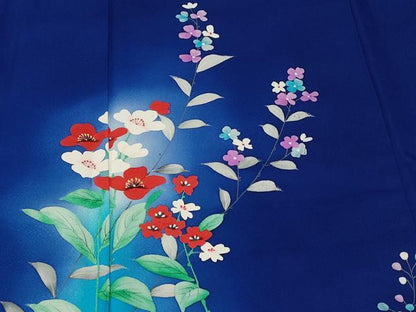 平和屋着物■訪問着 枝花文 暈し染め 正絹 逸品 CABC0157ev
