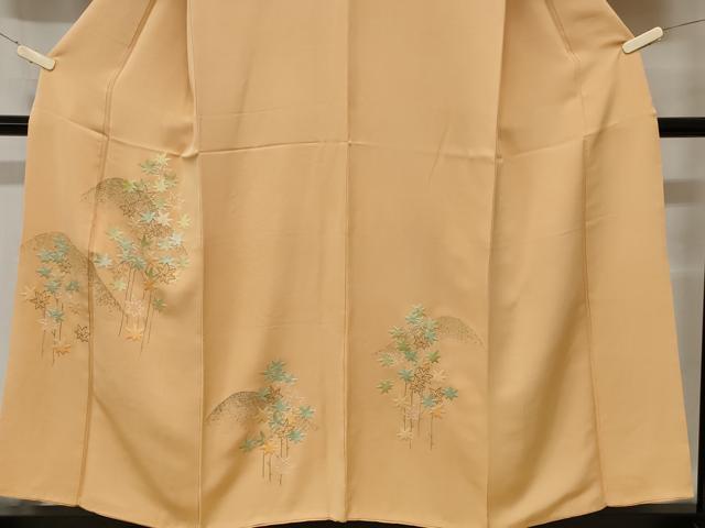 平和屋着物■訪問着 刺繍 遠山楓文 金彩 正絹 逸品 CABC0164ev