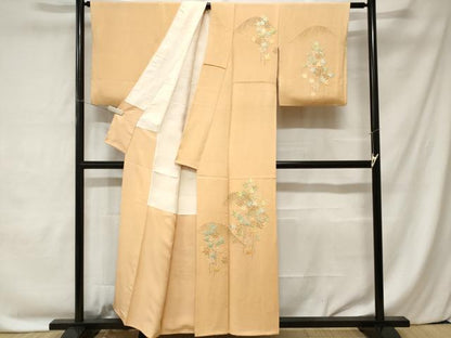 平和屋着物■訪問着 刺繍 遠山楓文 金彩 正絹 逸品 CABC0164ev