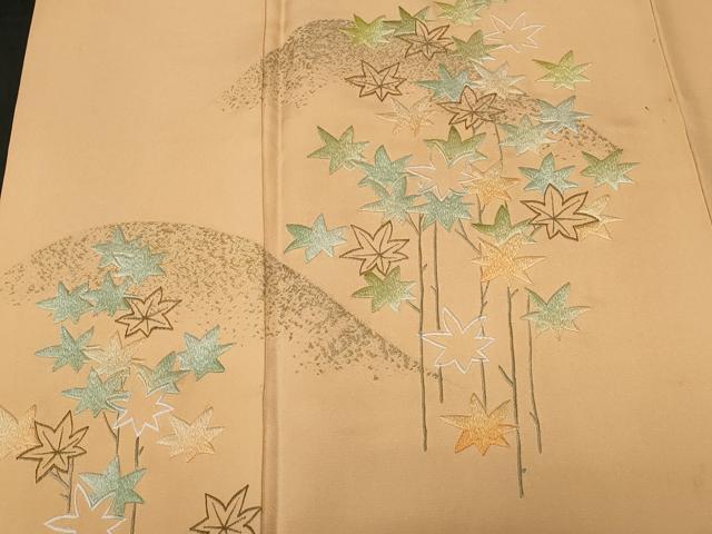 平和屋着物■訪問着 刺繍 遠山楓文 金彩 正絹 逸品 CABC0164ev