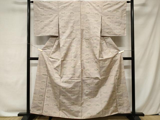 平和屋着物■上質な紬 松文 正絹 逸品 CABC0175ev