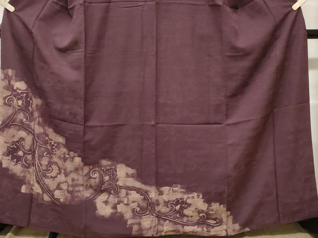 平和屋着物■訪問着 更紗花唐草文 正絹 逸品 CABC0199ev