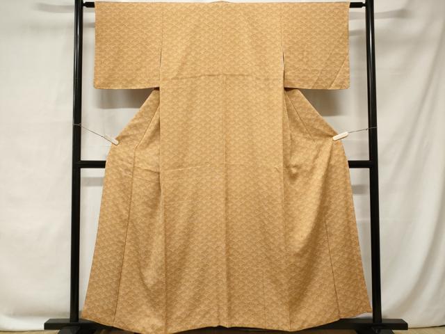 平和屋着物■上質な小紋 青海波文 正絹 逸品 CABC0252ev