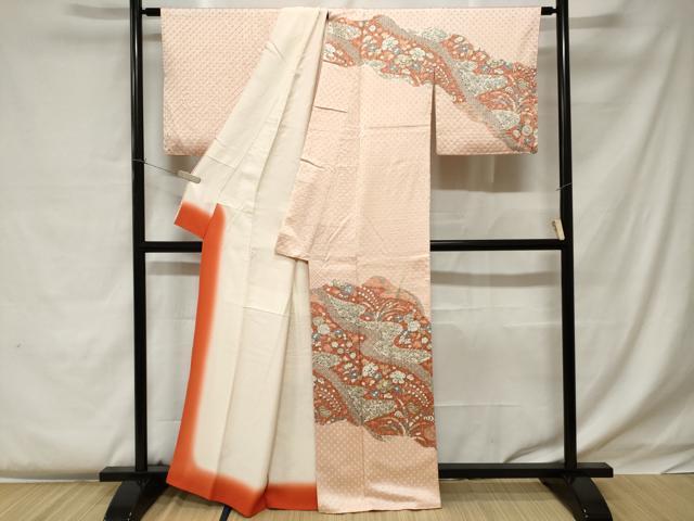 平和屋着物■訪問着 絞り 辻が花 正絹 逸品 CABC0277ev