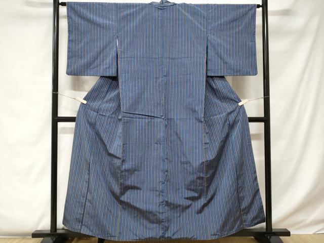平和屋着物■上質な紬 縞 正絹 逸品 CABC0303ev